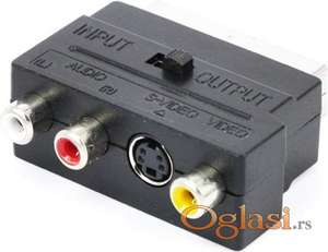 Scart adapter na tri činča + S video